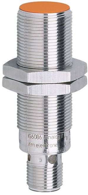 IFM IFK3004A1PKG/US Индуктивный датчик. Расстояние срабатывания 0,4…4 мм, незаподлицо, разъем М12, аналоговый выход 4…20 мА, 3-проводный, DC аналоговый, размер М12/L = 70, латунь, IP 67