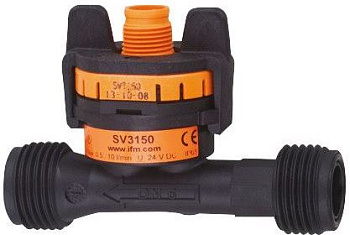 IFM SVM54XXXD0KG/US-100 Вихревой датчик расхода, подключение к трубе при помощи адаптера Мониторинг скорости потока Диапазон измерения 9...150 л/мин, IP 65, Температура окружающей среды -15...85 °C, Разъём M12, Диапазон измерения: 9...150 л/мин / 0,283...