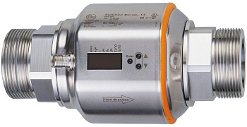 IFM SMR11GGX10KG/US Магнитно-индуктивный датчик потока, DC, Аналоговый выход 4...20 mA, Диапазон измерения, 0...100 l/min, Подключение к процессу: G1 с уплотнителем, Материал: нерж. сталь V4A (1.4404); пластик PBT-GF 20; FKM; TPE, IP 67